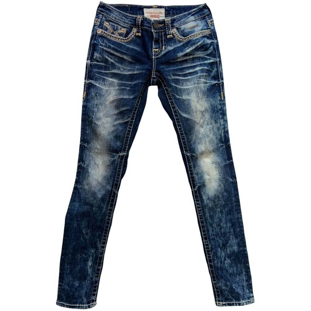 Vintage Big Star Jenae Women's Straight Leg Skinny Jeans Stretch Size 26R Blue